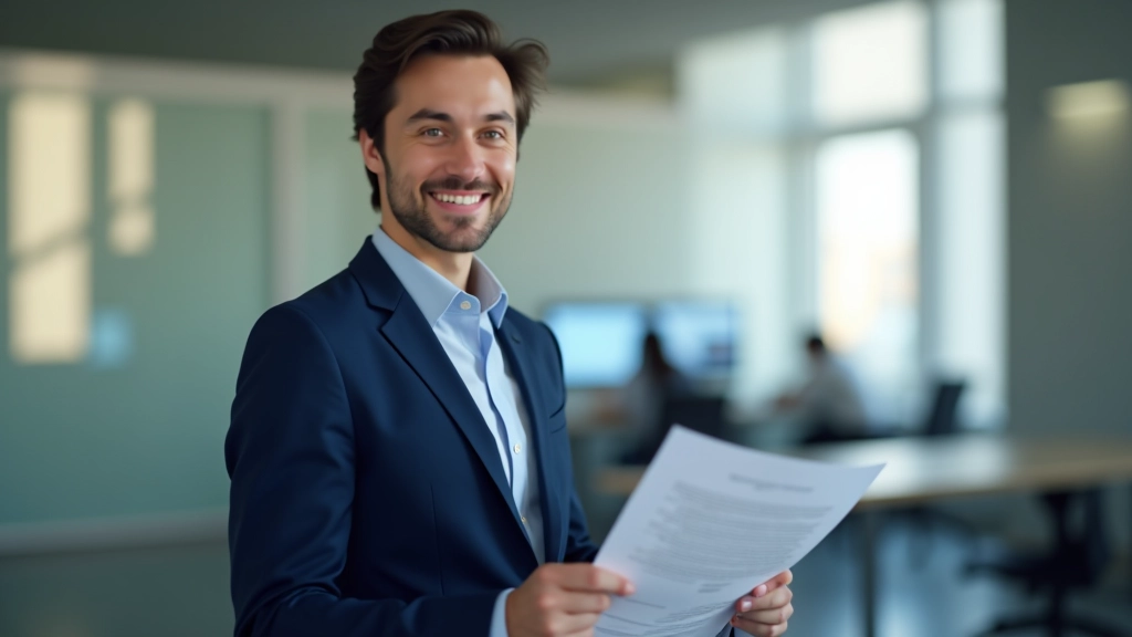 Риэлтор проводит консультацию с клиентом в офисе, показывая планы квартир